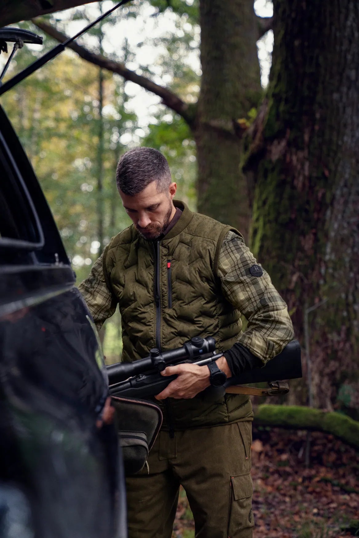 Driven Hunt Insulated waistcoat - Willow green