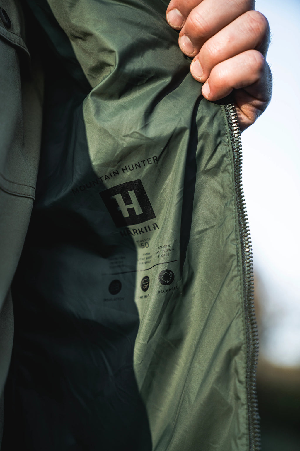 Härkila One packable Eiderdown waistcoat - Cottage green