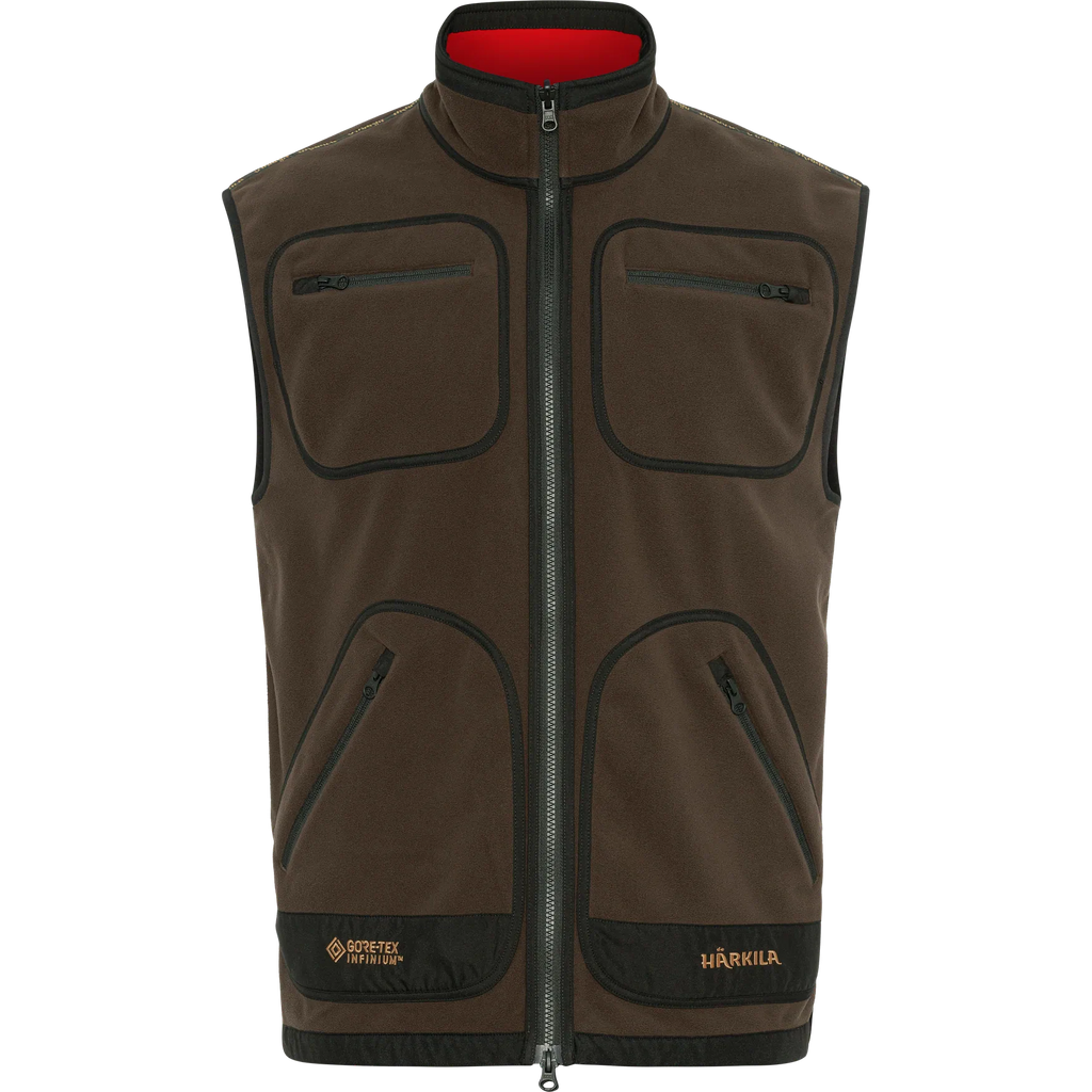 Kamko fleece waistcoat - Brown/Red
