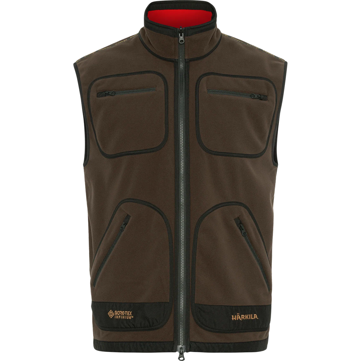 Kamko fleece waistcoat - Brown/Red