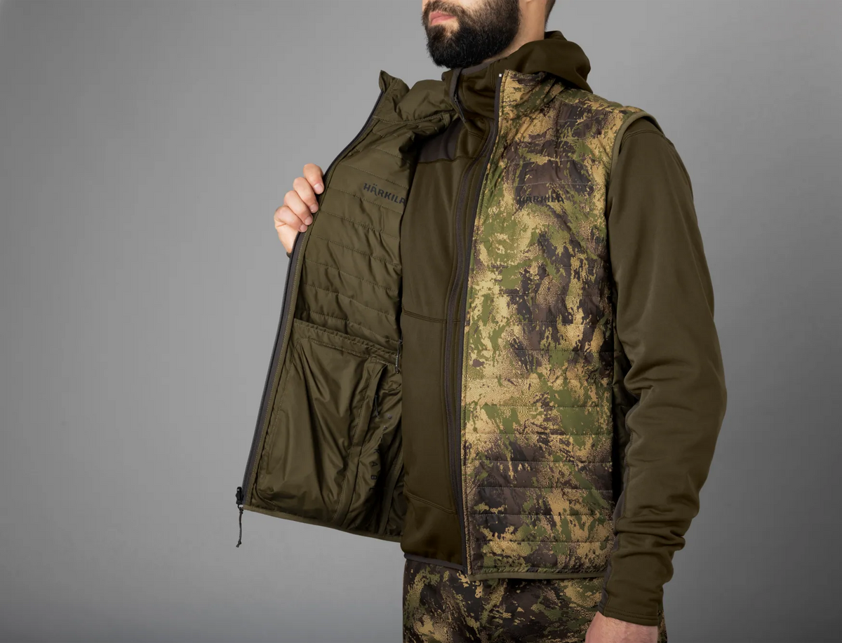 Deer Stalker camo reversible packable waistcoat - Willow green/AXIS MSP®Forest