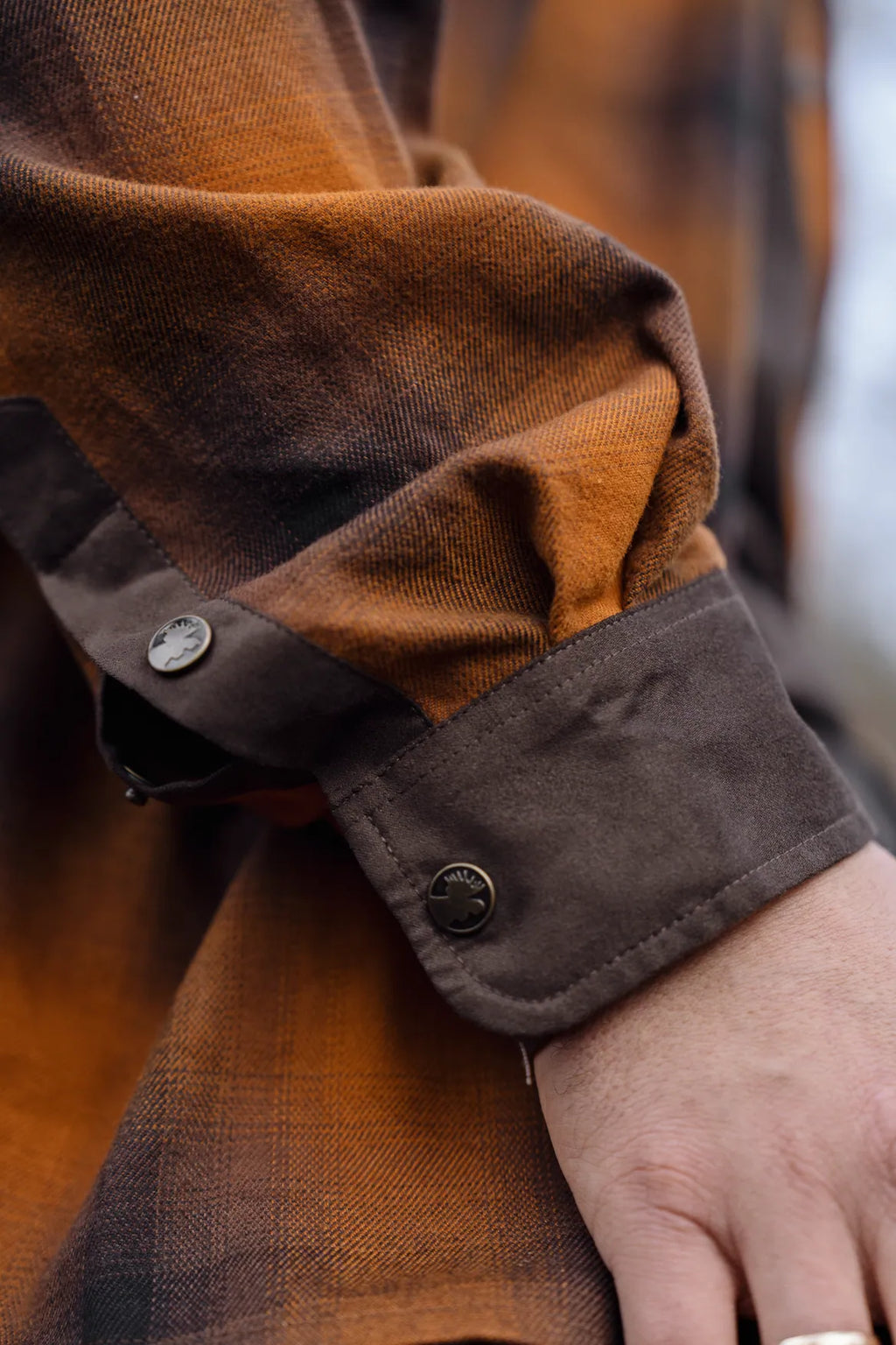 Folke L/S shirt - Maple check