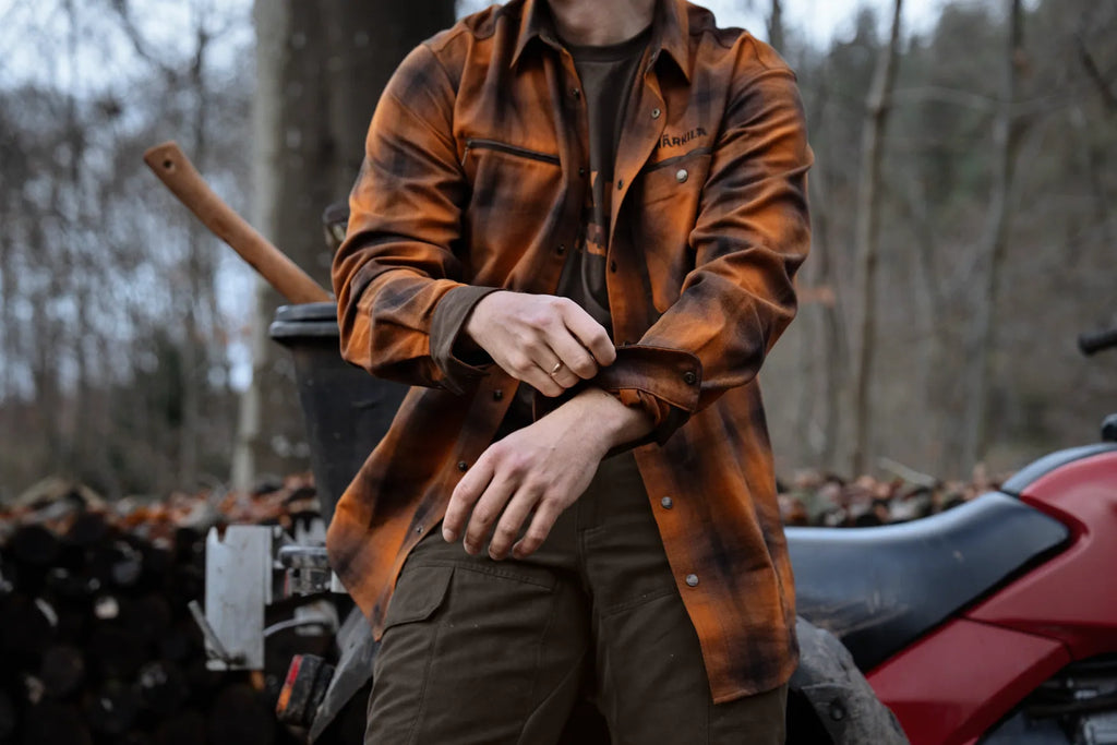 Folke L/S shirt - Maple check