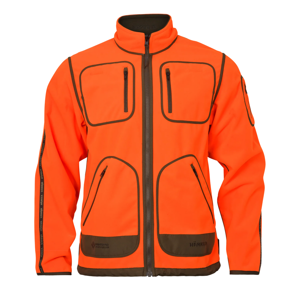 Kamko Blaze rev. fleece jacket - Orange blaze/Willow green