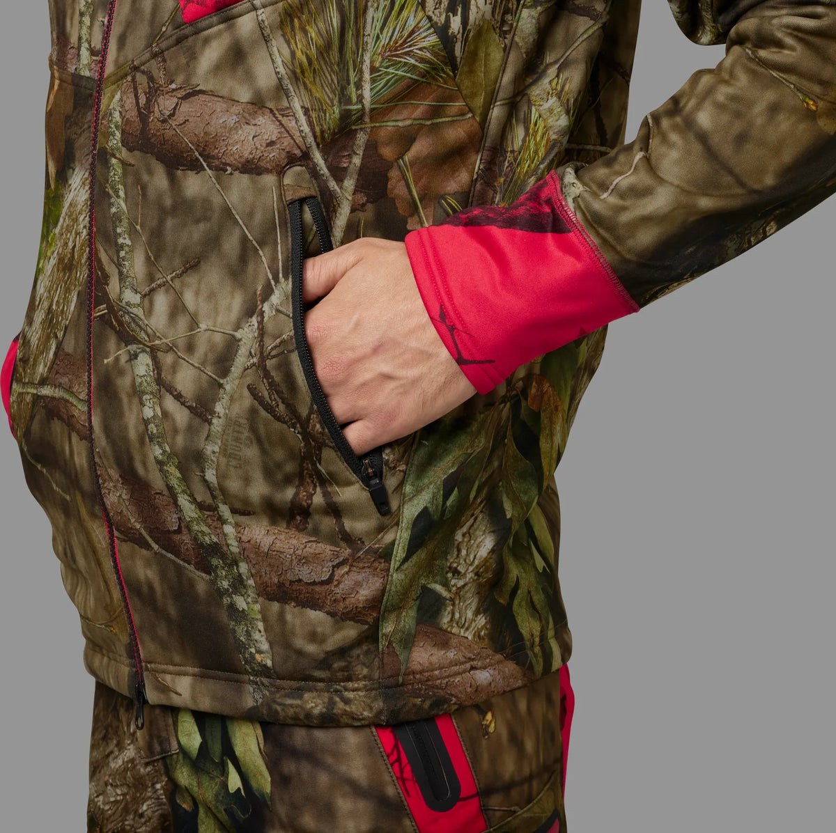 Moose Hunter 2.0 fleece jacket  - MossyOak®Break-Up Country®/MossyOak®Red