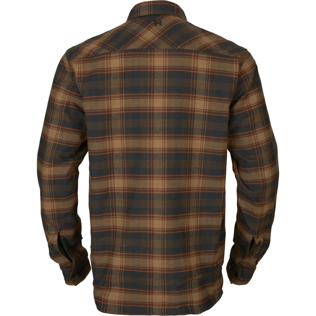 Eirik reversible shirt jacket - Dark warm olive/Burgundy