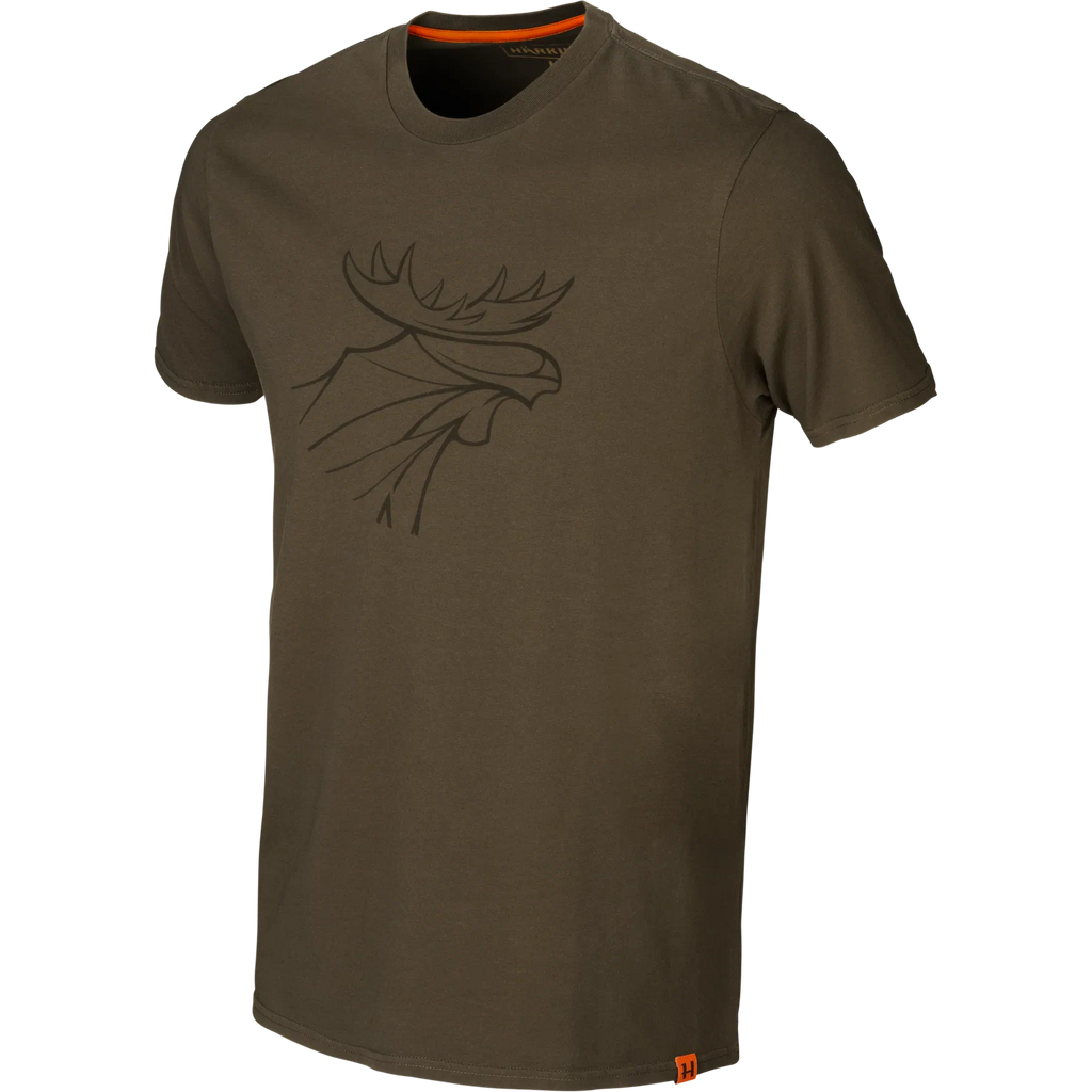 Härkila graphic t-shirt 2-pack - Willow green/Slate brown