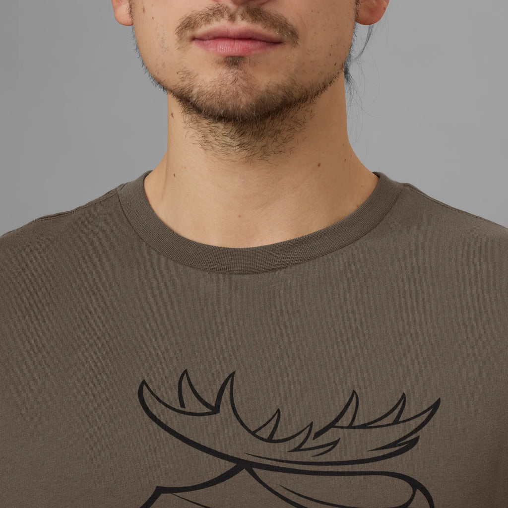 Härkila graphic t-shirt 2-pack - Brown granite/Phantom