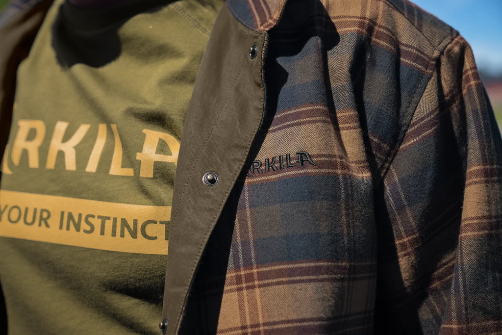 Eirik reversible shirt jacket - Dark warm olive/Burgundy