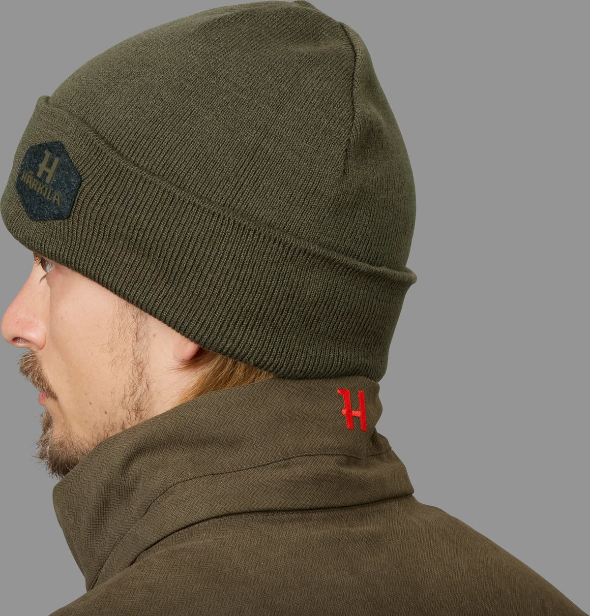 Driven Hunt reversible beanie - Willow green
