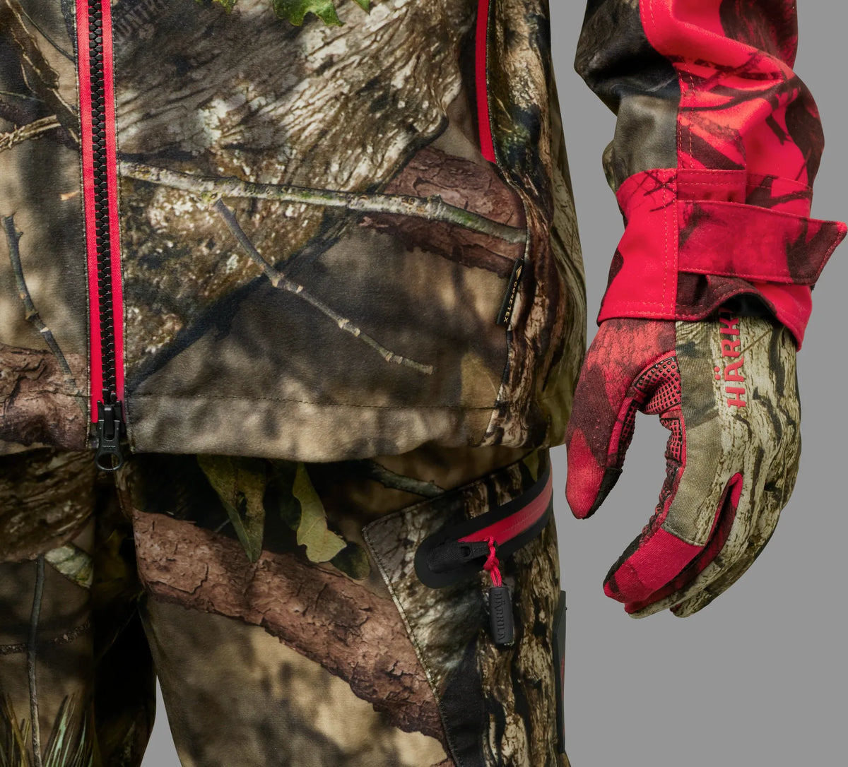 Moose Hunter 2.0 fleece gloves - MossyOak®Break-Up Country®/MossyOak®Red
