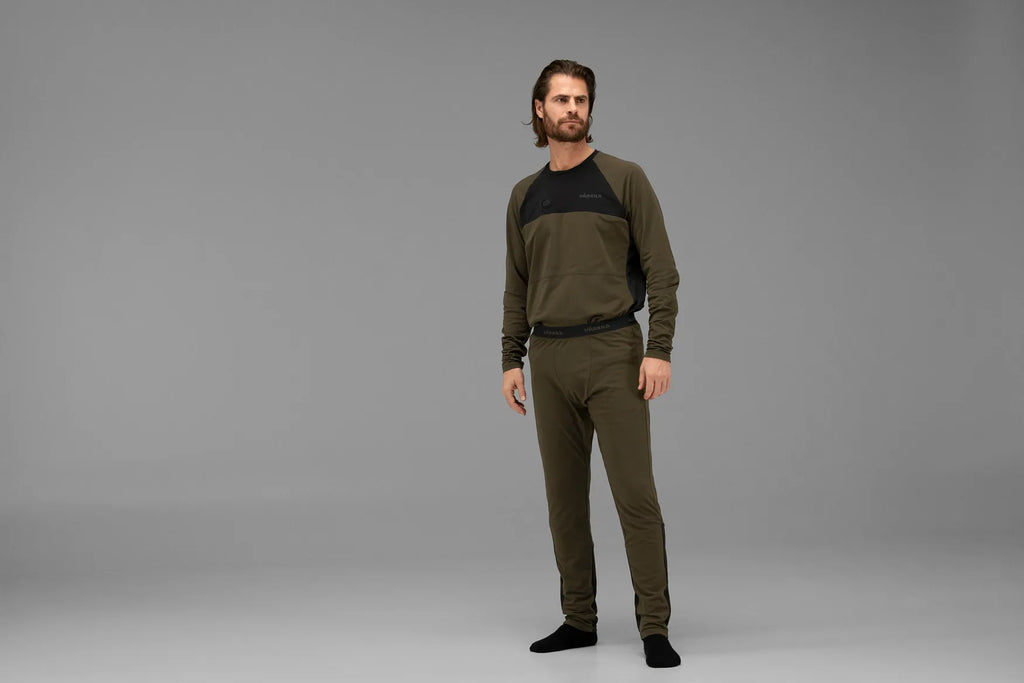 Härkila Heat USB-C L/S t-shirt - Willow green/Black