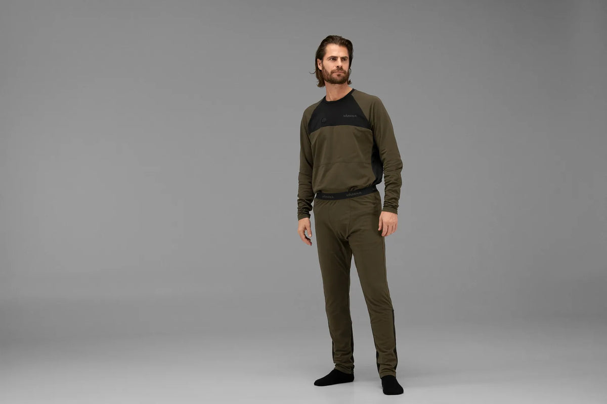 Härkila Heat USB-C L/S t-shirt - Willow green/Black