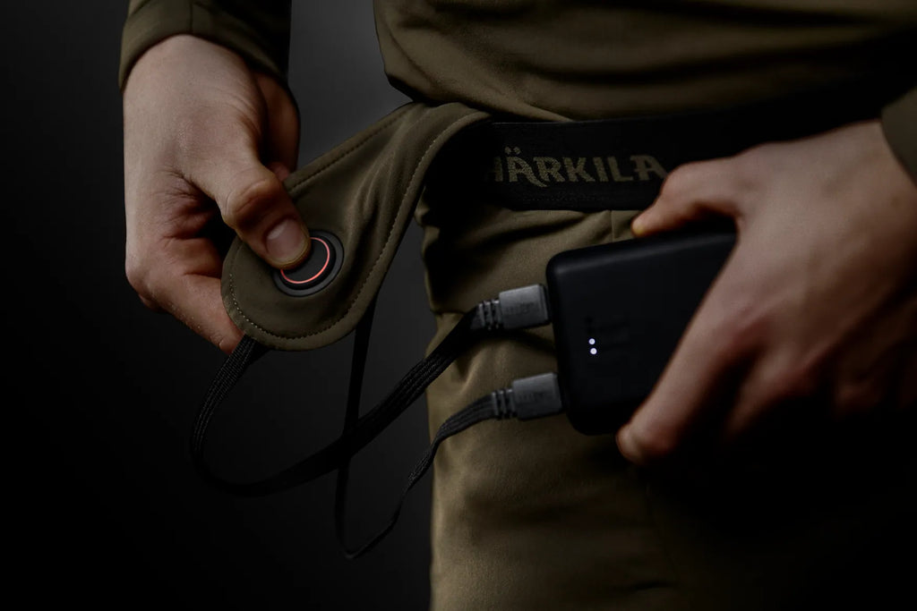 Härkila Heat USB-C Long Johns - Willow green/Black