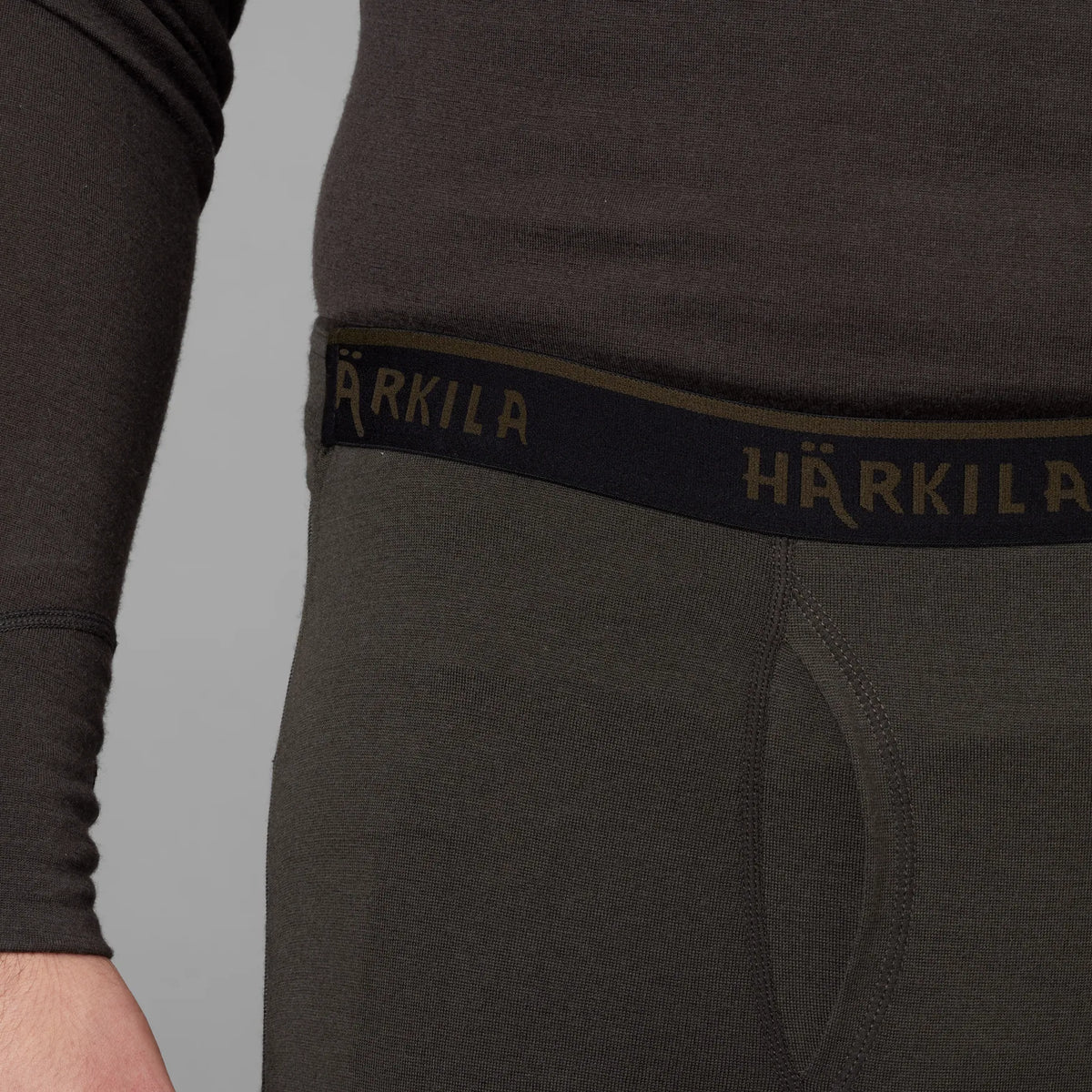 Härkila Base All Season side zip long johns - Shadow brown