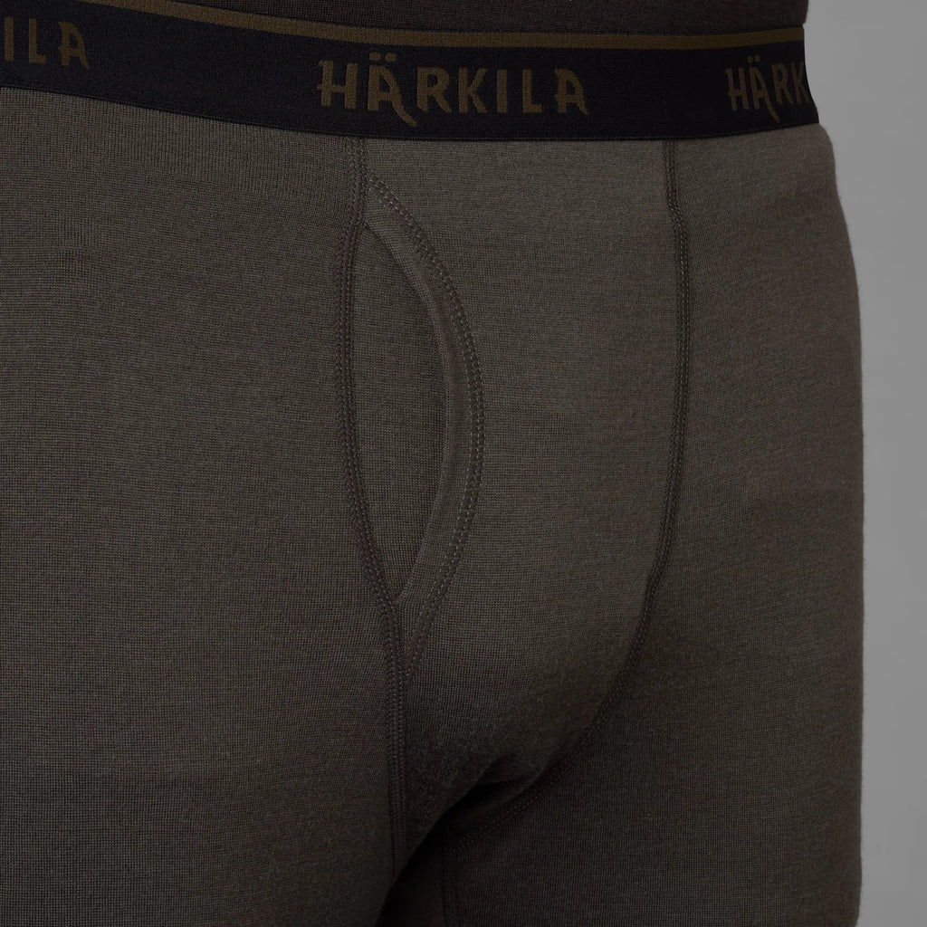 Härkila Base All Season side zip long johns - Shadow brown
