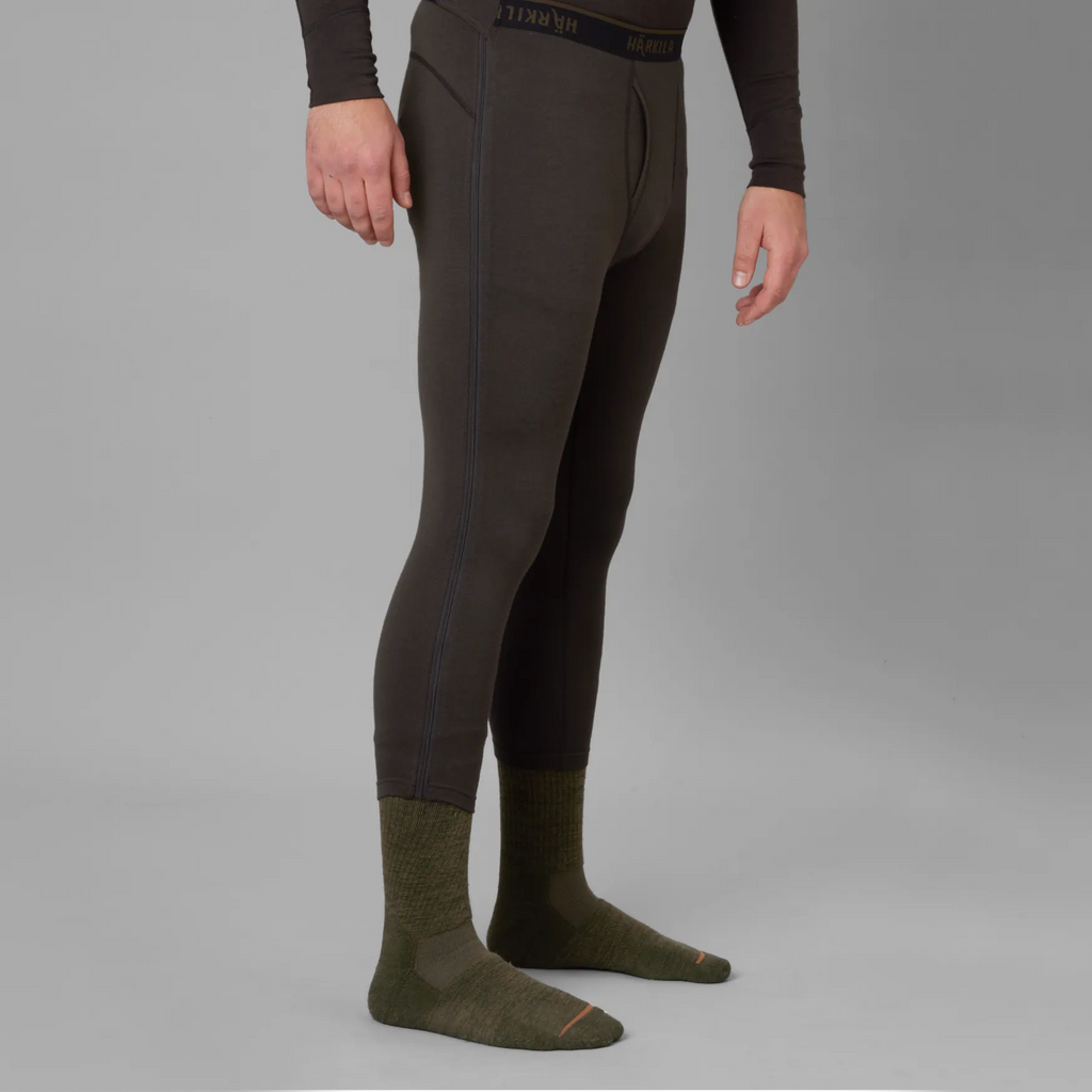 Härkila Base All Season side zip long johns - Shadow brown