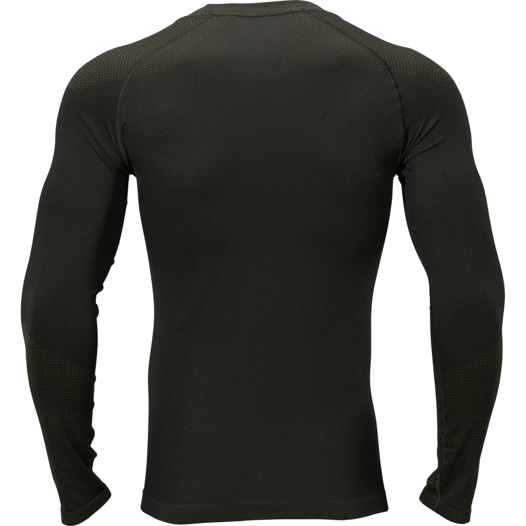 Härkila Base active L/S o-neck - Dark willow green