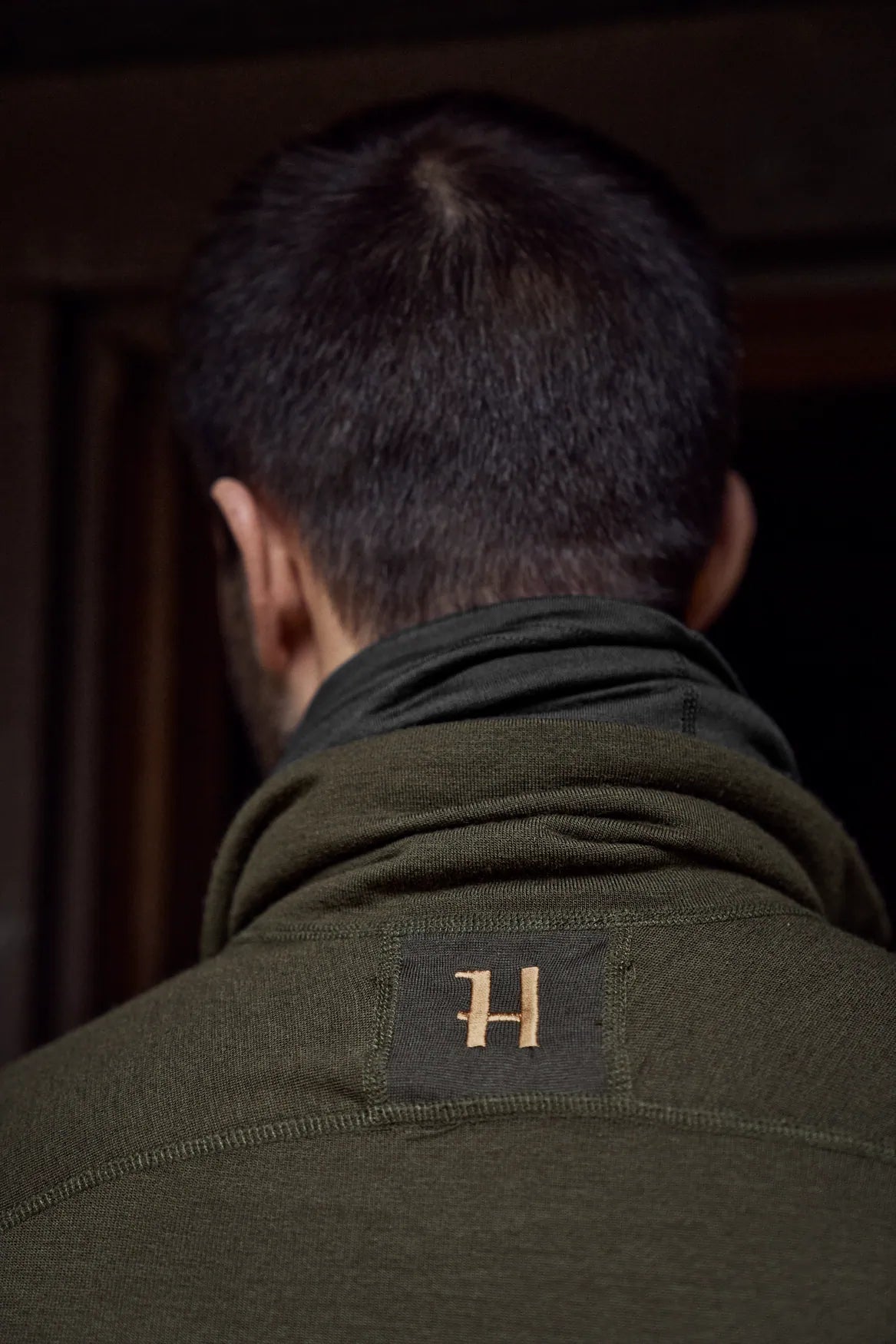 Härkila Base Warm zip neck - Willow green/Shadow brown