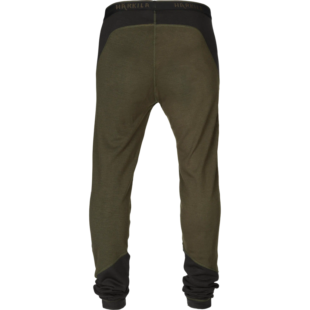 Härkila Base Warm long johns - Willow green/Shadow brown