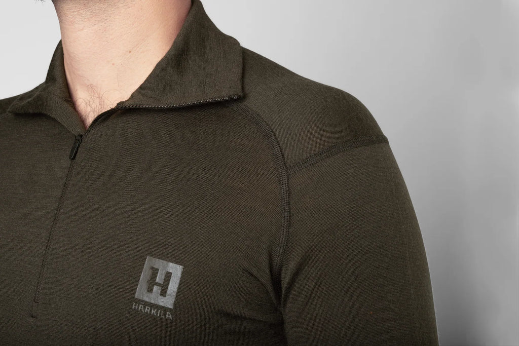 Härkila Base All Season half zip - Shadow brown