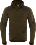 Deer Stalker fleece hoodie - Willow green/Shadow brown