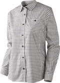 Lancaster Lady L/S shirt Blackberry Check - Blackberry check